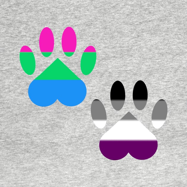 Polyromantic Ace Pride Paw by shaneisadragon